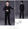 Boys' Latin Dance Performance Tops: Long & Short Sleeve Training Wear for Summer & Autumn Competitions & Exams