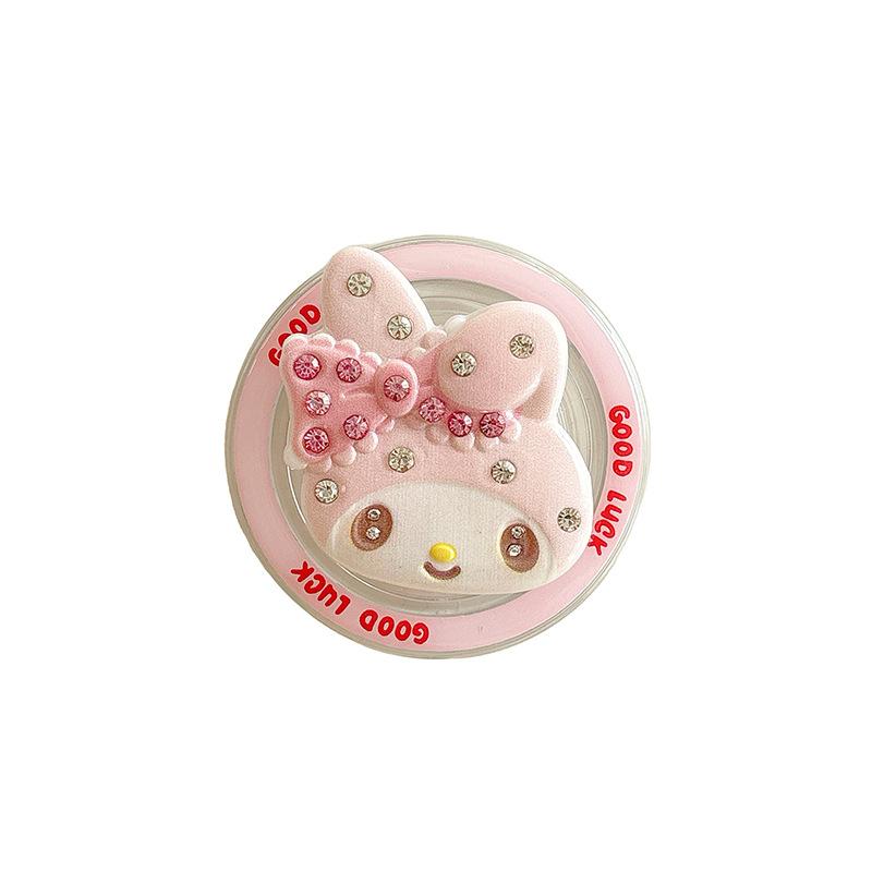 Cartoon Kt Cat Cute Puppy Mobile Phone Airbag Bracket Magnetic Back Sticker Retractable Lazy Desktop Drama Bracket