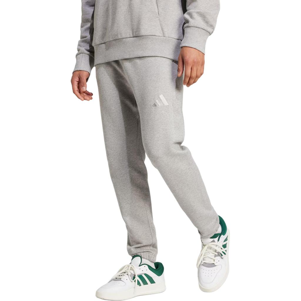 Adidas All Season Regular Tapered Joggers Logo Print Men Joggers Medium-Heather-Gray IY6558