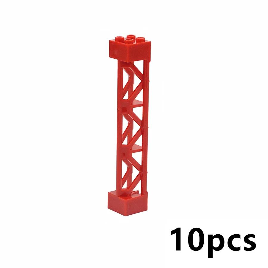 Compatible 95347 Pillars Bricks Lattice Tower 2X2X10 Support Baseplate Bridge Girder Bracket Building Block Part Column Toys
