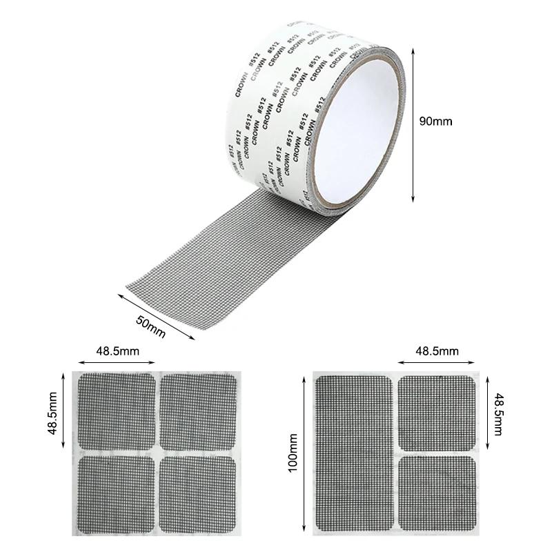 Window Screen Mosquito Net Repair Tape Self-adhesive Covering Wire Mesh Tape Seal for Window Door Tears Holes Patch Repair