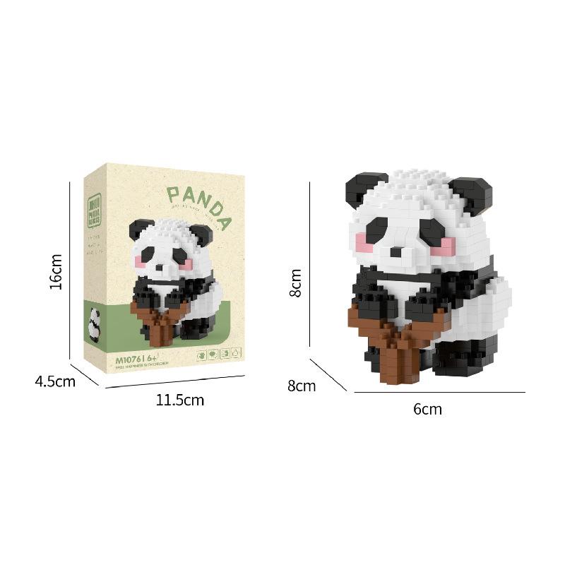 Panda 3d Constructor Micro Brick Small Particle Assembled Diamond Building Block for Children Boys 6 To 10 Year Games Child Gift