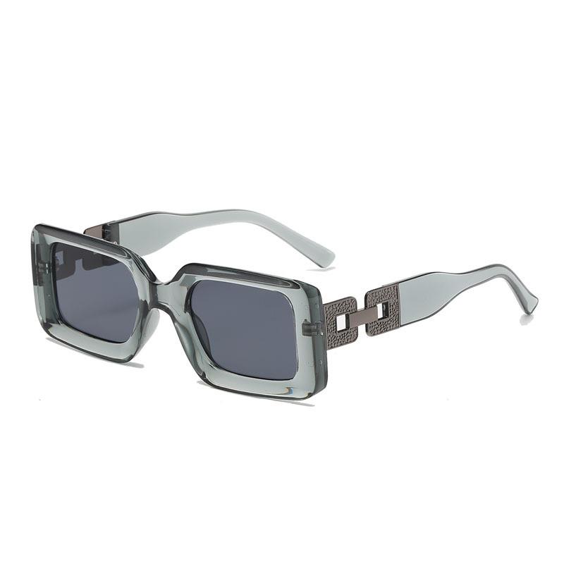 Fashion Square Frame Sunglasses With Uv400 Protection For Outdoor Sports And Travel