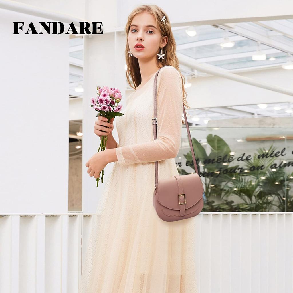 FANDARE Damen Umhängetasche, Beliebt, Crossbody-Tasche, Stilvoll, Leicht, mit Handy-Tasche, Smartphone-Tasche, Schlicht, Mini-Tasche, 2-Wege, Lässig,