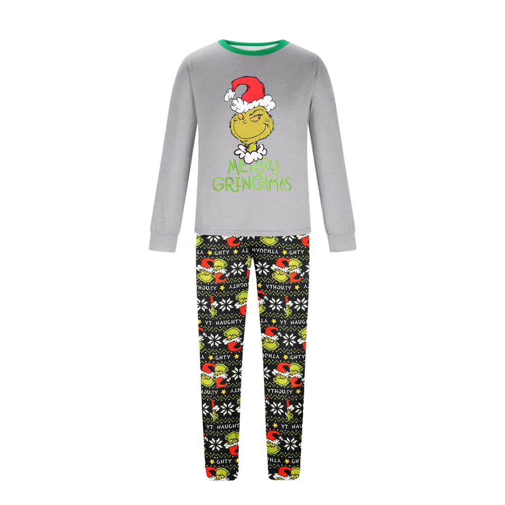 Parent-child Christmas Print Home Suit Long-sleeved Top And Pants