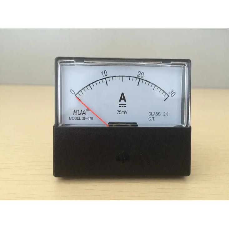 DH-670 5A 10A 20A 30A 50A 100A 200A 500ADC Analog Amp Panel Meter Current Ammeter
