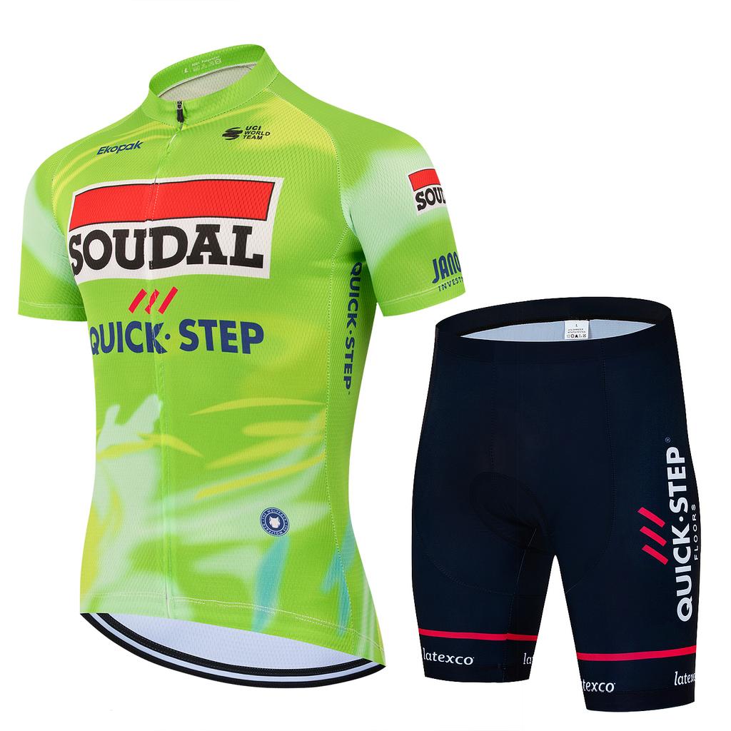 Abbigliamento Estivo da Uomo Pantaloncini da Ciclismo Maglia da Ciclista Mtb Uniforme Completa da Uomo Giacca da Strada Pantaloni Tuta da Bicicletta con Gel Set Sportivo