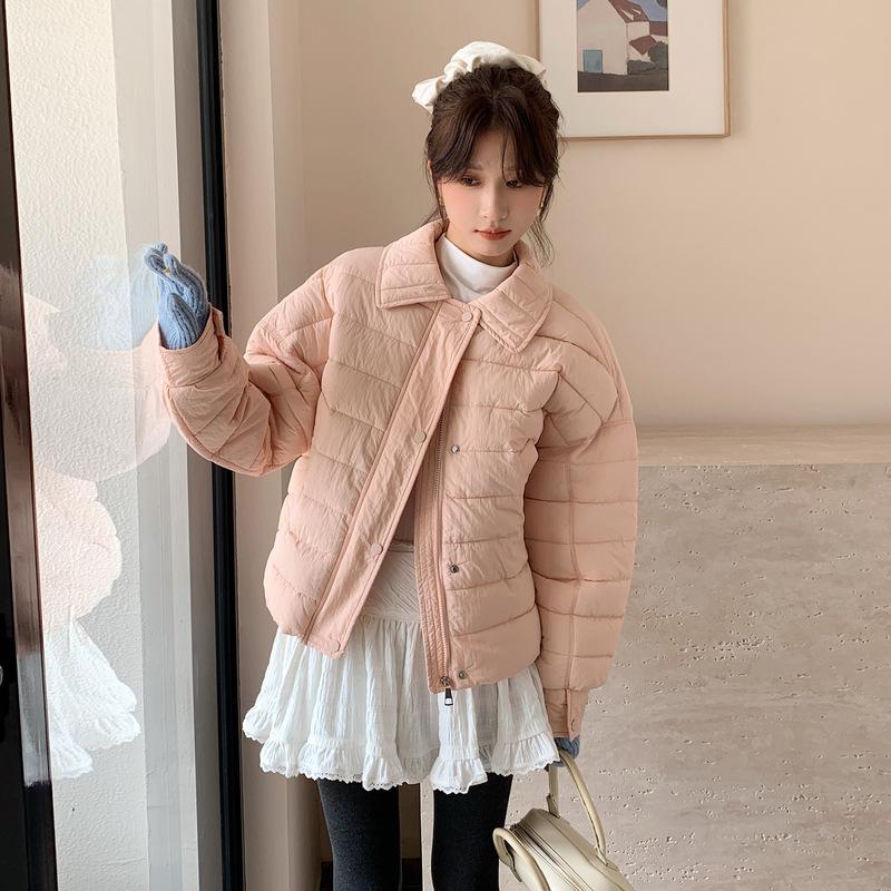 

Маленькая короткая хлопковая одежда для женщин, зимние новые модели, новая мода, ощущение высокого класса, супер хорошо выглядит, нишевый дизайнерский смысл L розовый