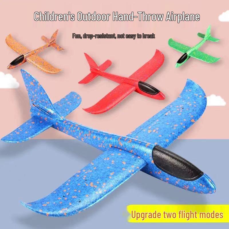 Camouflage Foam Stunt Airplane with Lights & Luminous Nose - Customizable Logo for Kids