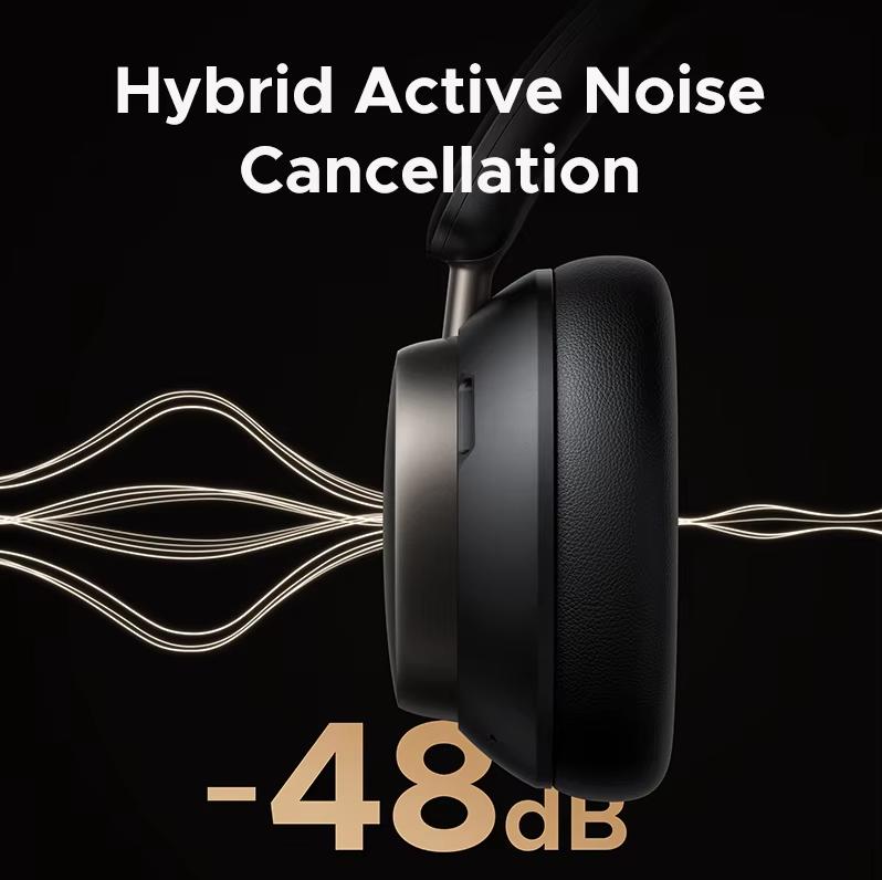 UGREEN HiTune Max6 Head mounted Bluetooth Wireless Earphones with 48dB Noise Reduction and 120 hour Battery Life Suitable for Apple, Huawei, Xiaomi