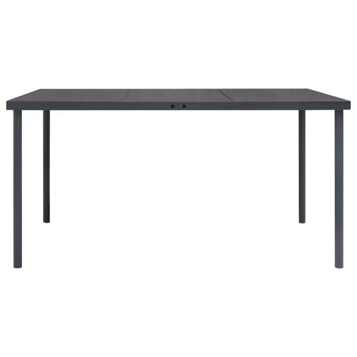 Maison Exclusive - Table à dîner d'extérieur Anthracite 150x90x74 cm Acier