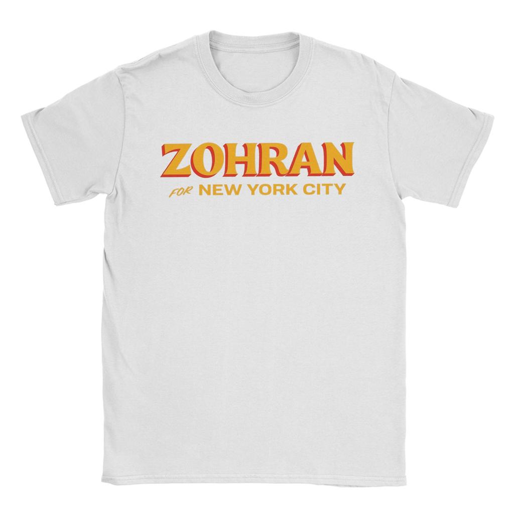 Einzigartige Zohran Mamdani für New York City T-Shirts Unisex Rundhals 100% Baumwolle T-Shirts Kurzarm-T-Shirts Bedruckte Kleidung