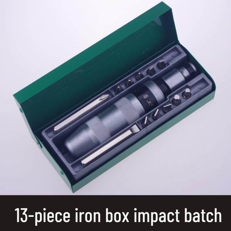 

Iron Impact Screwdriver Set, 13 Pieces (Model 51004) for Positive and Reverse Striking