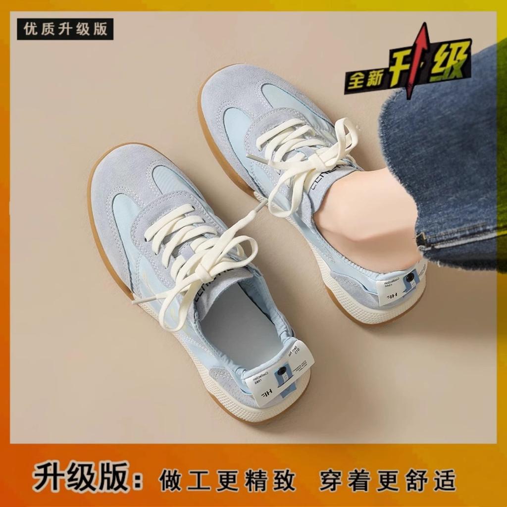 Scarpe bianche con plateau da donna scarpe per l'allenamento morale 2025 nuove scarpe estive celebrità di Internet versatili super popolari scarpe Forrest Gump scarpe da ginnastica casual