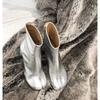 Brand Design Tabi Boots Split Toe Chunky High Heel Women Boots Leather   Fashion Autumn Women Shoes Botas