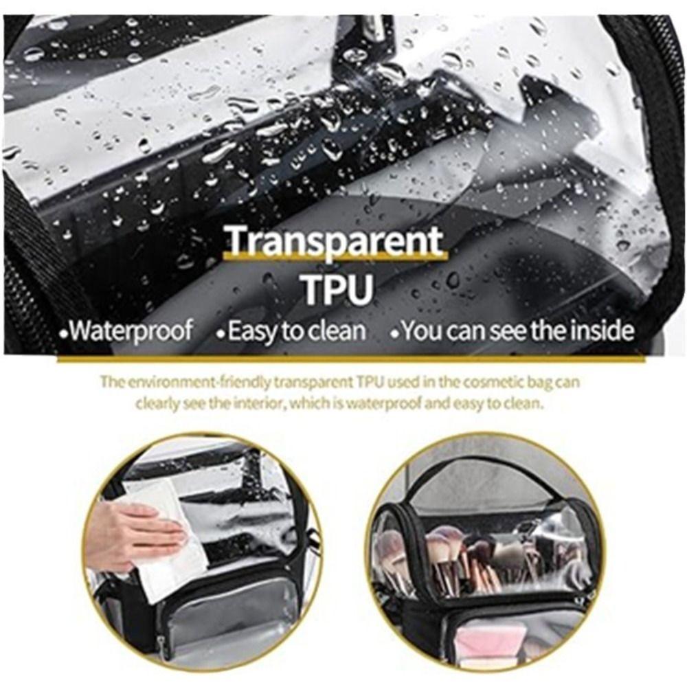 Multifunction Transparent Cosmetic Box Waterproof Cosmetic Organizer Bag Shopping
