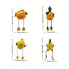 Fun Fruit Sculptures, Featuring Adorable Shapes And Designs Such As Pineapple, Banana, Lemon, And Orange.