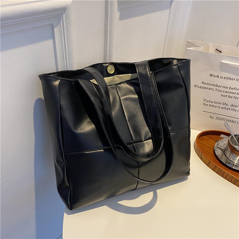 Tote Clothing Cotton Bag Cross Grid Design And Large Capacity For Use Daily