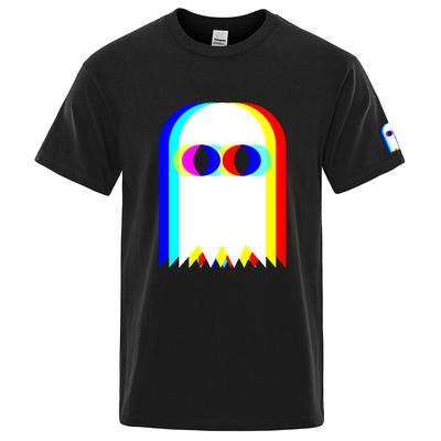 Divertente Fantasma Psichedelico Vaporwave Halloween Edm Musica Marca di Moda Premium Girocollo Manica Corta T-shirt Monocolore