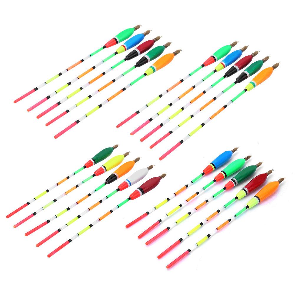 5PCS Multiple Color Balsa Wood Fishing Float Bobber Bite Indicator Angling Equipment