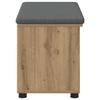 Shoe Bench with Cushion Artisan Oak 80 x 38 x 46 cm