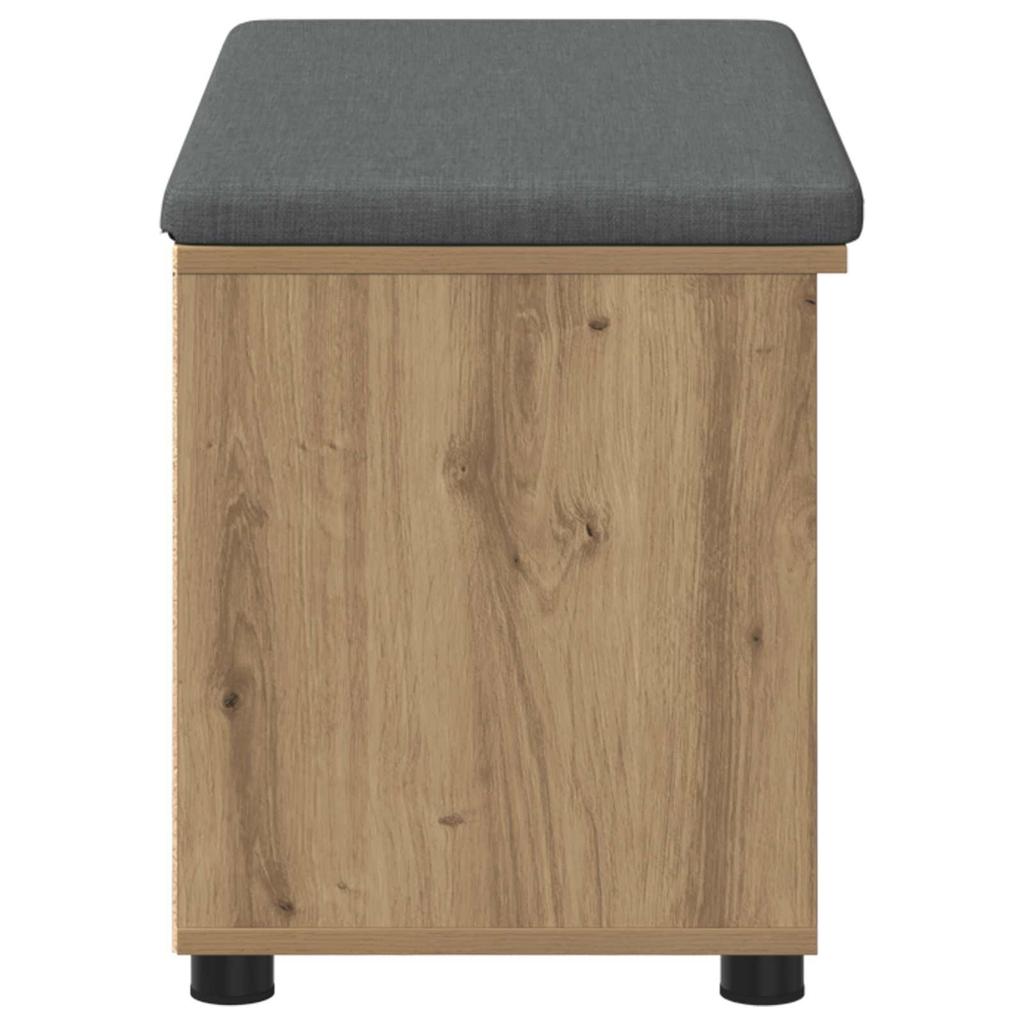 Shoe Bench with Cushion Artisan Oak 80 x 38 x 46 cm