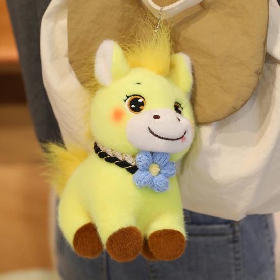 Horse Doll Plush Toy Year of The Horse Auspicious Meaning Keychain Pendant PP Cotton Filling Doll Home Car Decor