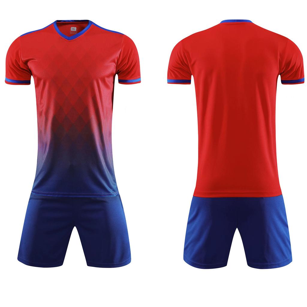 Football suit custom training match jersey children's football running sports jersey quick drying team short sleeve