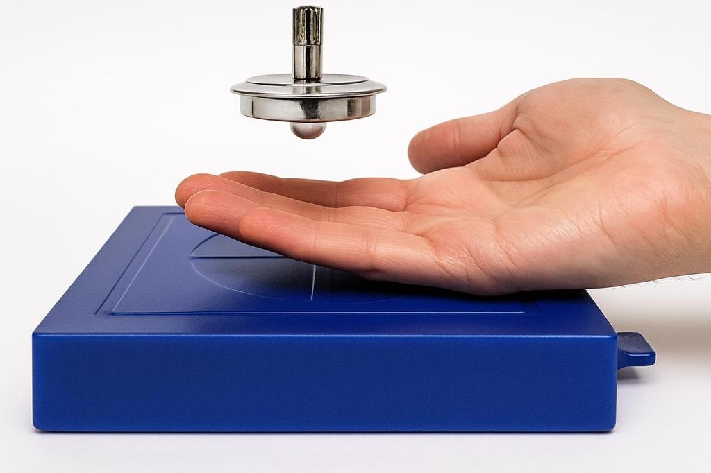 Happiest UFO Magnetic Levitation Levitation Educational Science Independent Gyromagic Top, Toy, Aid, Experiment, Research, (Blue)
