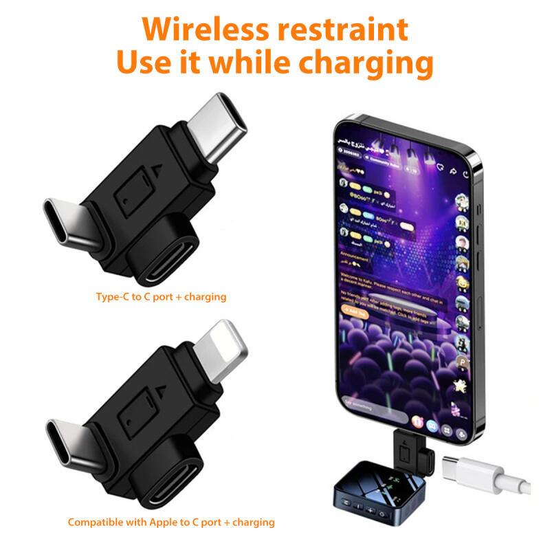 HdoorLink USB Type C To Lightning Microphone OTG Adapter For Iphone 15 16 14 13 12 11 Pro X XR XS Max iPad Microphone TYPE-C Audio Connector