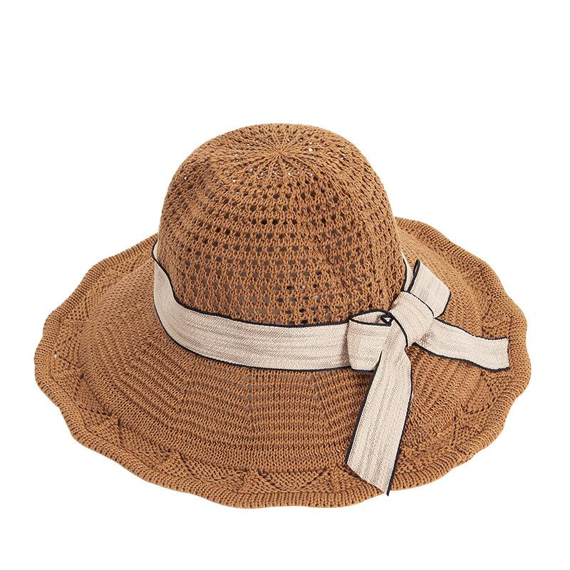 Women's New Knitted Sun Hat Women's Sun Hat Korean Version Breathable Fisherman Hat