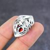Red Coral Handmade 925 Sterling Silver Jewelry Ring Size 10 Gift For Her q0V16