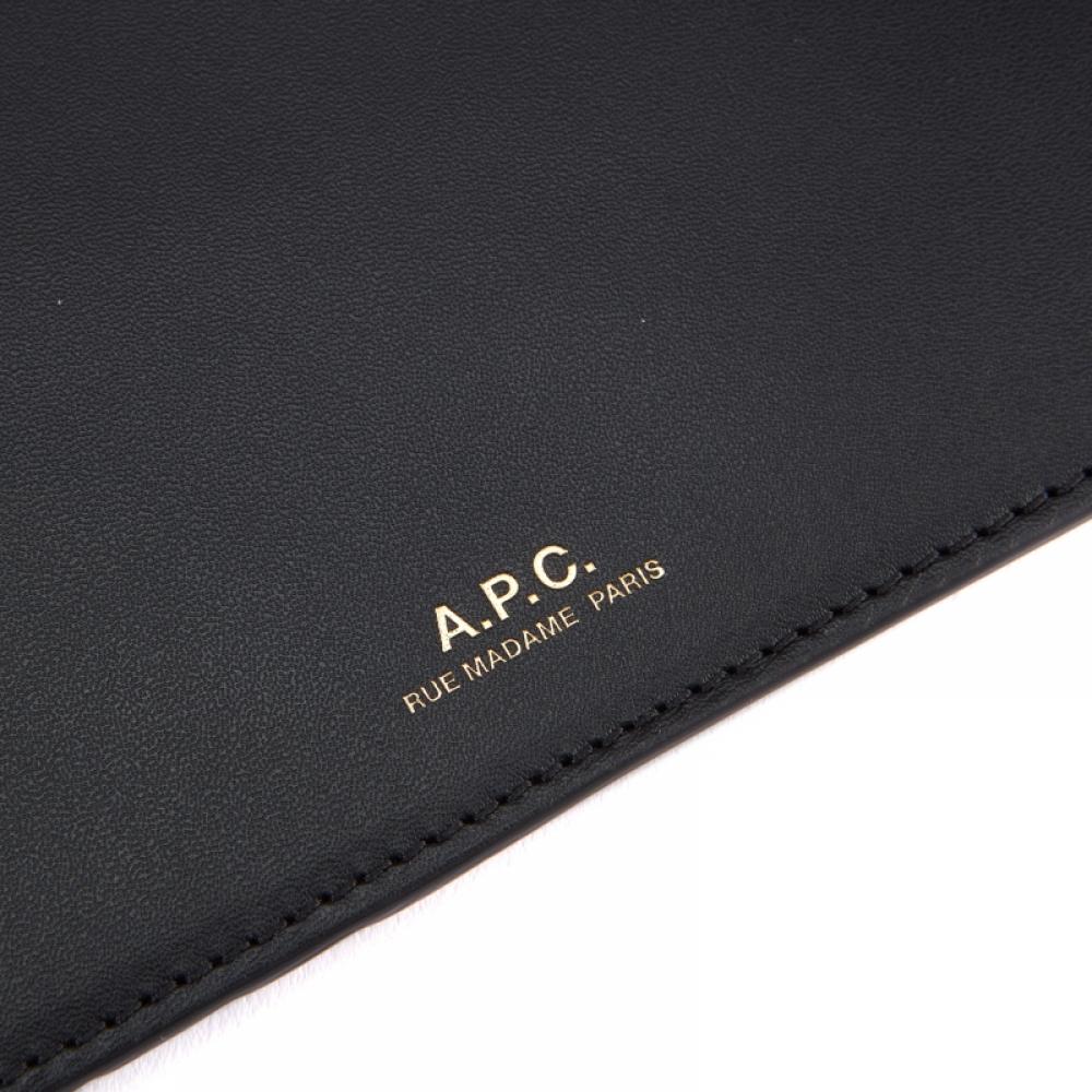 A.p.c Zipper Card Wallet Black Willow F63276