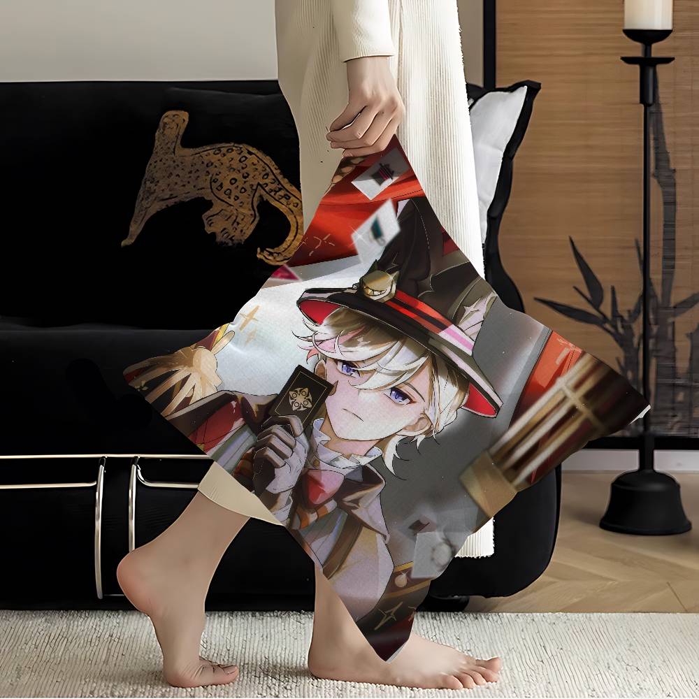 Genshin Impact Lyney Pillow Cushion Cover Pillowcase Living Room Sofa Home Decor Customized