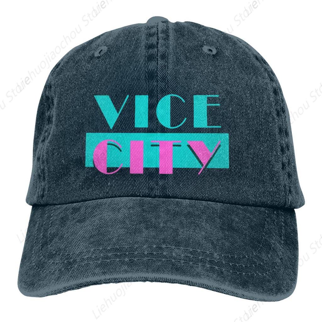 Washed Unisex's Baseball Cap Vice City Trucker Snapback Caps Dad Hat GTA Grand Theft Auto Game Golf Hats