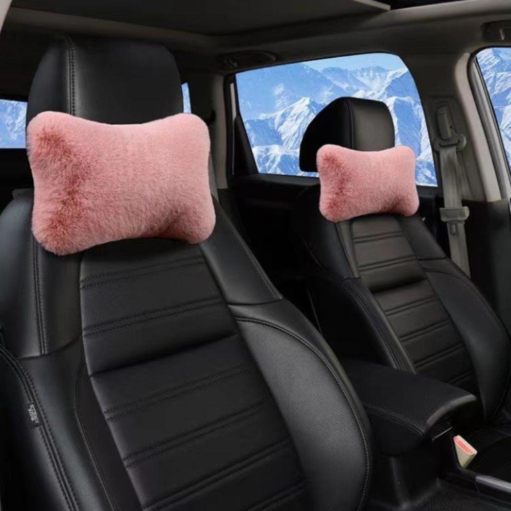 Soft Foam Car Headrest Pillow Plush Cushion Neck Rest Pillow Lumbar Pillow SUVs Trucks Buses