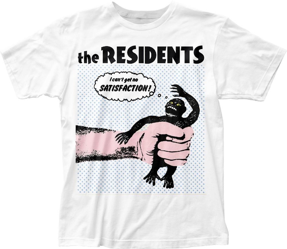 

The Residents No Satisfaction Mens T Shirt Music Classic Concert Band Tee White Unisex T-Shirt S