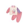 Kids' Loose Autumn Polo Sweatshirt & Pants Set