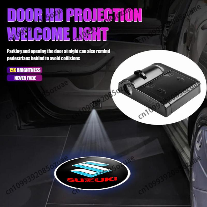 For Suzuki Swift Sport Jimny Grand Vitara Alto SX4 Car Door Welcome Light Led HD Projector Lamp Courtesy Lights Auto Accessories