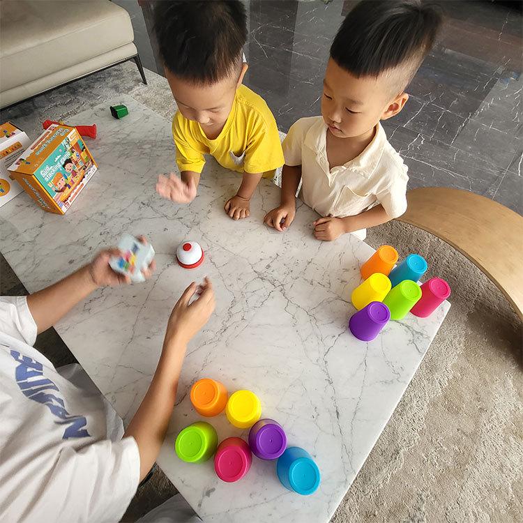 Kids' Educational Speed Stacking Cups - Interactive Tabletop Game for Kindergarten & Parent-Child Play