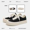 Spring and Summer New Niche Round Head Thick Sole Simple Cloth Shoes Light and Breathable Solid Color Canvas Shoes Cool