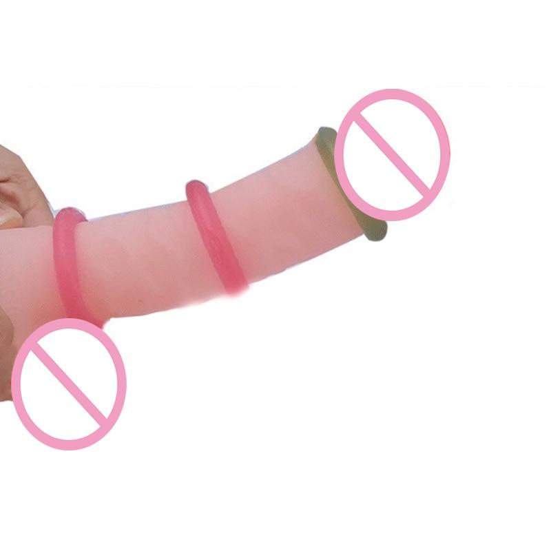 6pcs Men's Cock Ring Sets Sex Toys For Men Penile Ring Silicone Jelly Cockring Penis Lasting Ring Random Color Cock Sex