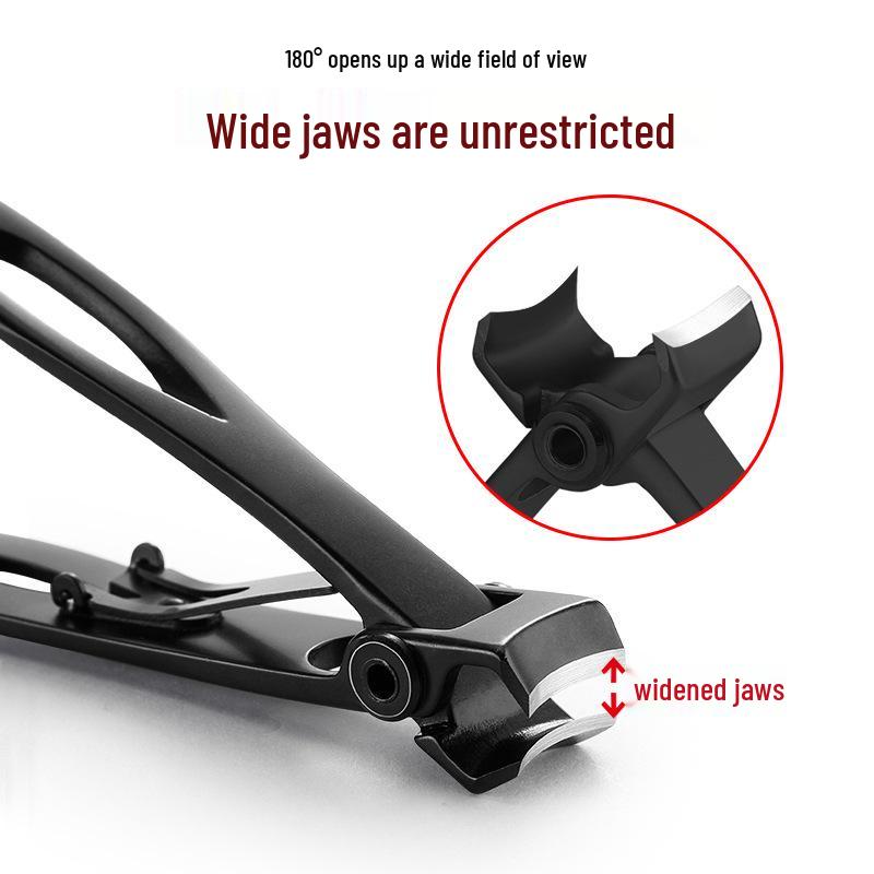 Anti-Splash Stainless Steel Large Nail Clipper Set for Thick Toenails