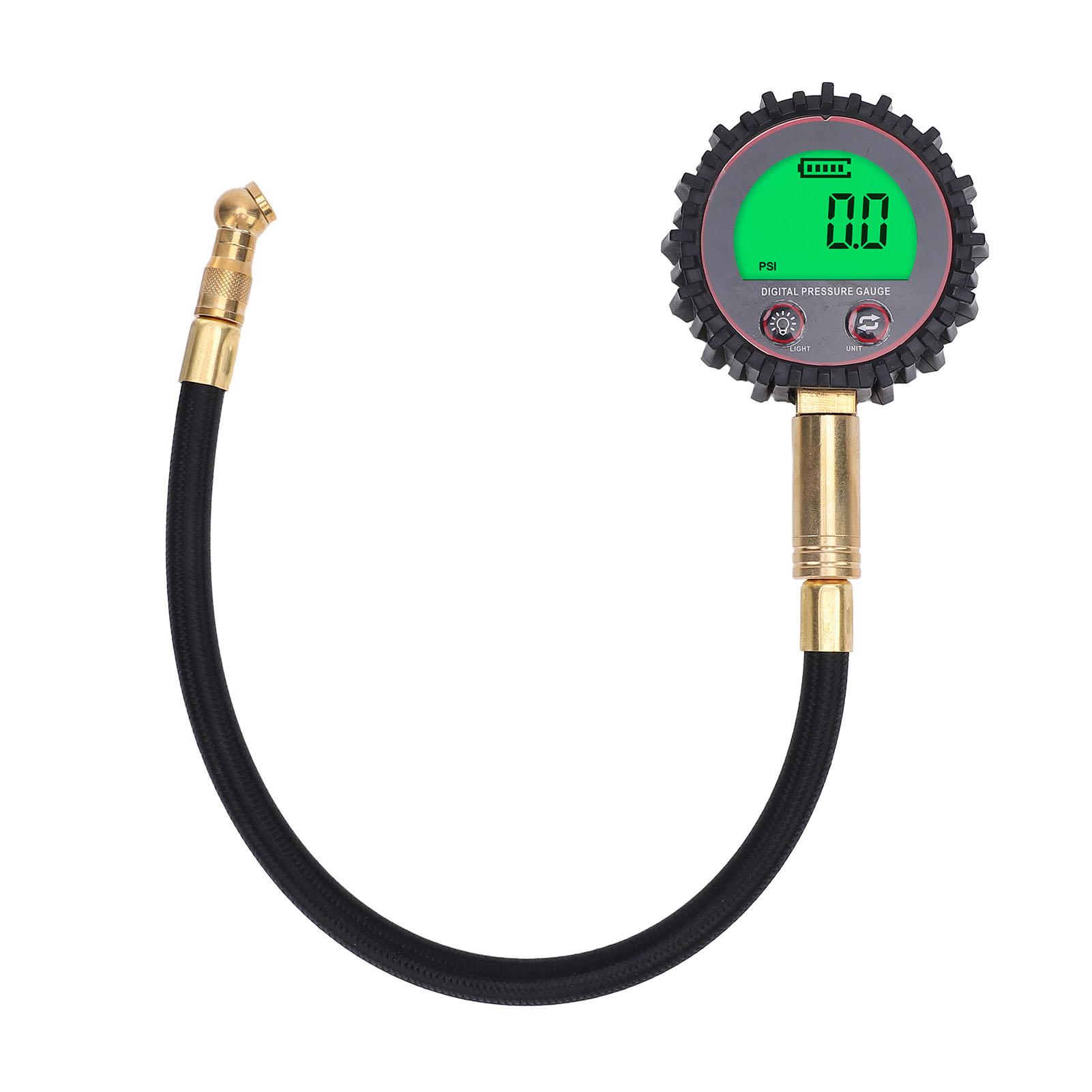

Digital Tire Pressure Gauge 18 Thread Easy Read with Extension Hose Tire Gauge for Car SUV Truck
