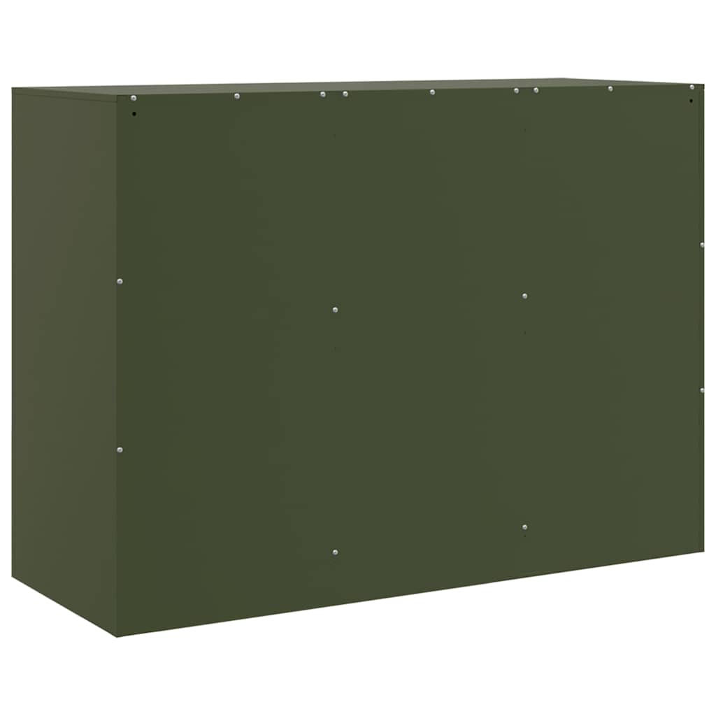 Sideboard Olive Green 99 X 39 X 73 Cm Steel
