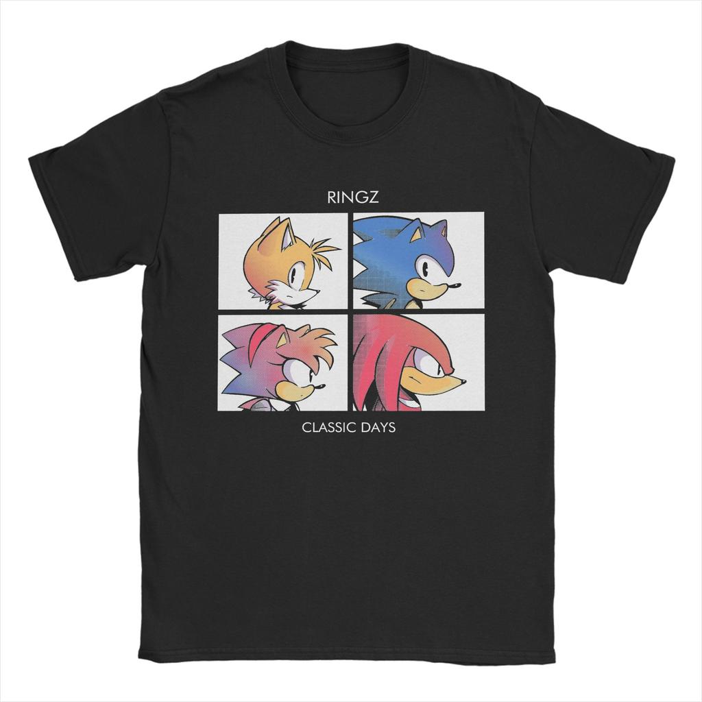 Shadow The Hedgehog T Shirts Men Pure Cotton Humorous TShirt Crew Neck Tee Shirt Short Sleeve Clothing 6XL