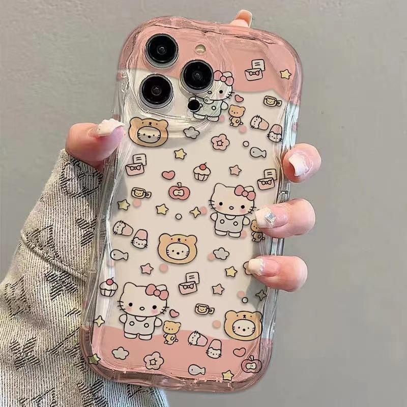 Hello Kitty Element Applies To iPhone16 Pro Mobile Phone Case 15plus Apple 14promax Cute 13 Pro Soft