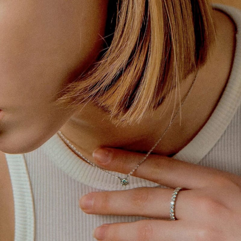 SÖNDAGS DISCOKLUBB STERLING MOISSANIT 0,5ct HALSBAND