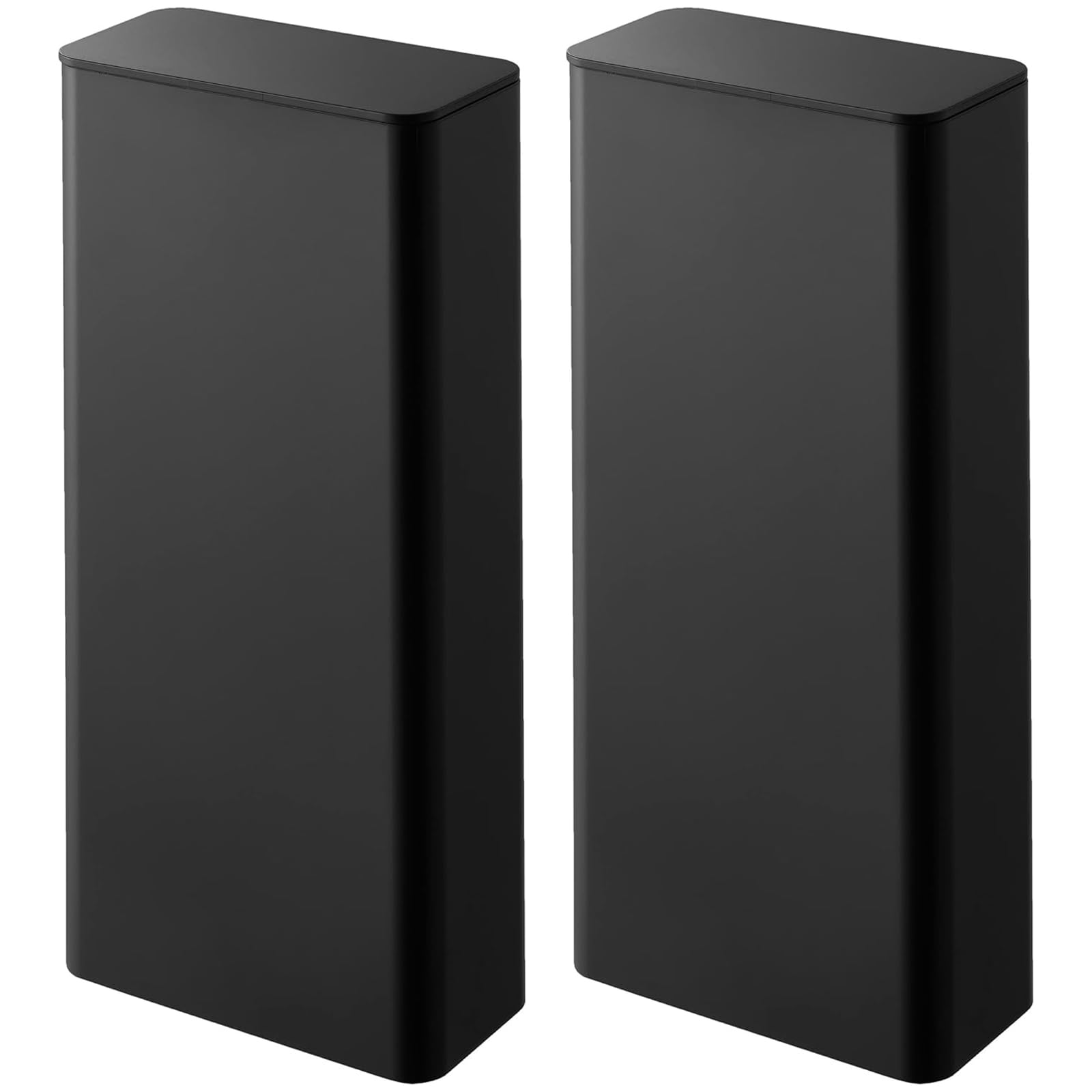 

Yamazaki Магнитный диспенсер для ванной комнаты для многоразовых пакетов, хранение, большой, 10142 x 2 держателя, (Набор 2), Башня, Черный, чёрный