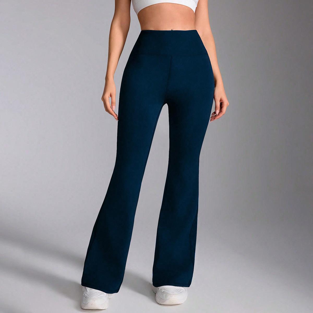 

Чжэцзян Цзинь Европейские и американские брюки для йоги с подъемом живота и бедер женские спортивные брюки с высокой талией персиковые фитнес-брюки брюки для йоги брюки с широкими штанинами XL темно-синий